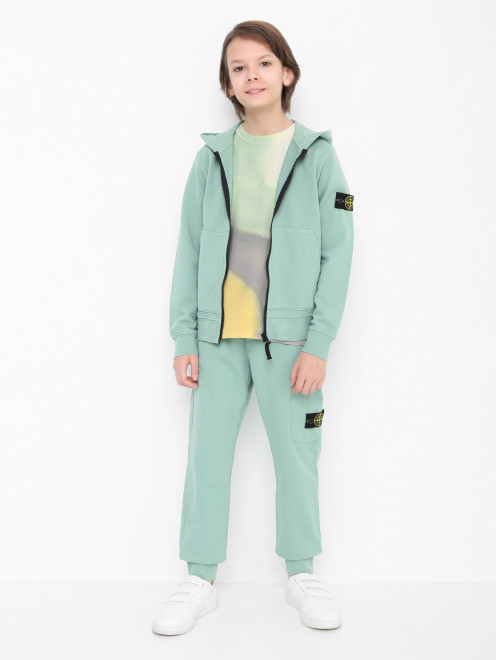 Трикотажная толстовка с карманами Stone Island - МодельОбщийВид