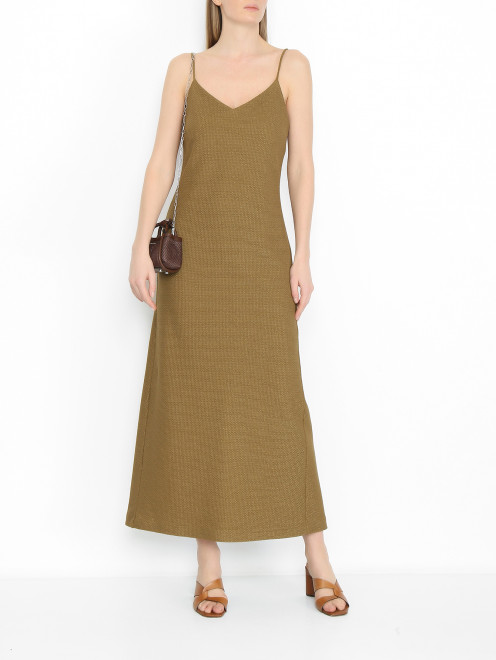 Трикотажное платье-макси из хлопка Max Mara - МодельОбщийВид