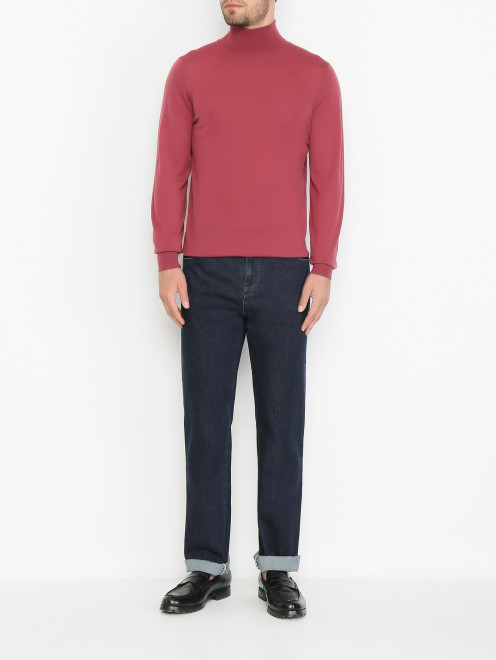 Водолазка из шерсти мелкой вязки Piacenza Cashmere 1733 - МодельОбщийВид