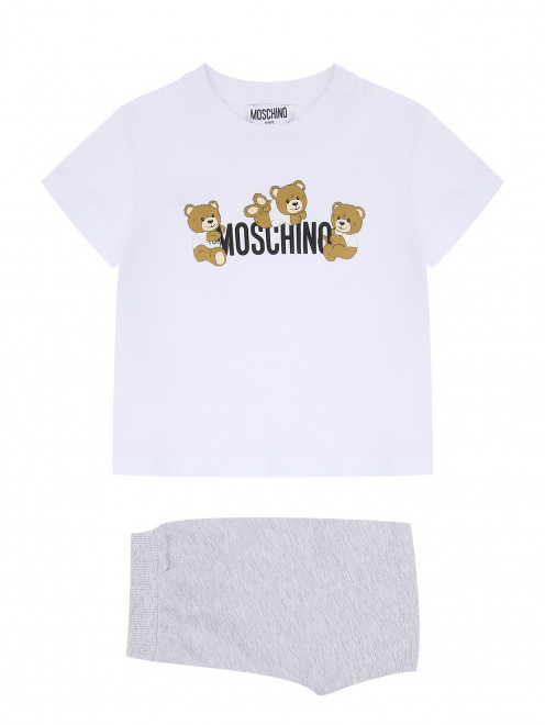 Футболка и шорты из хлопка Moschino - Общий вид