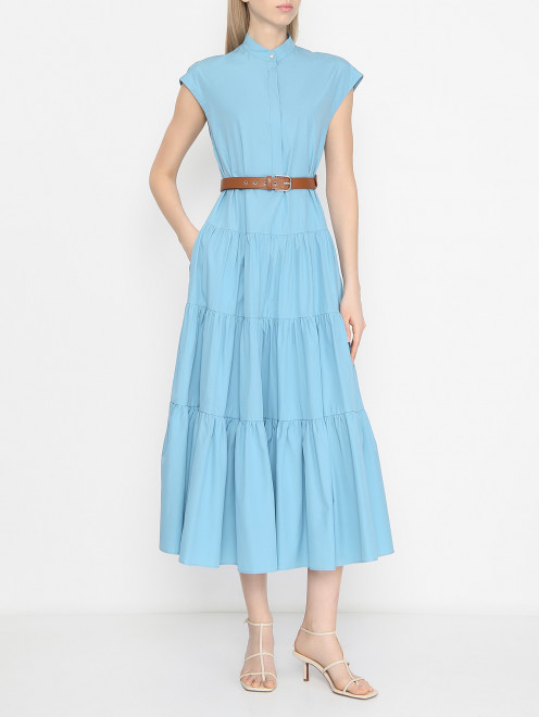 Хлопковое платье с ремнем Max Mara - МодельВерхНиз