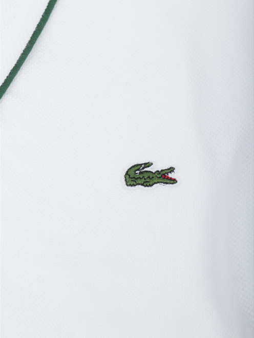 Халат из хлопка с яркой окантовкой Lacoste - Деталь