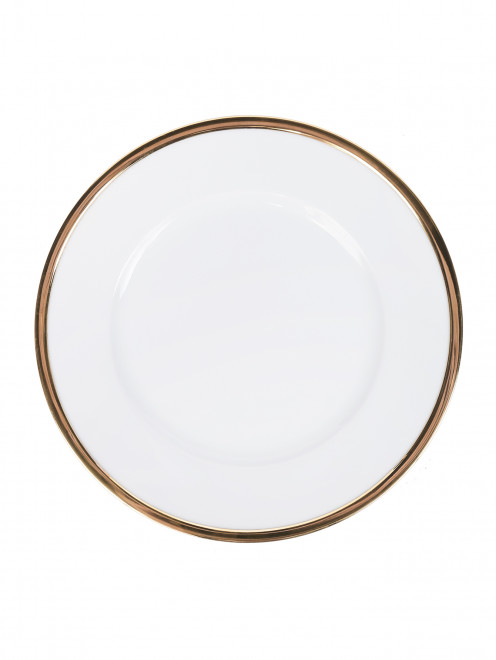 Тарелка десертная из фарфора с ободком из серебра Puiforcat - Общий вид