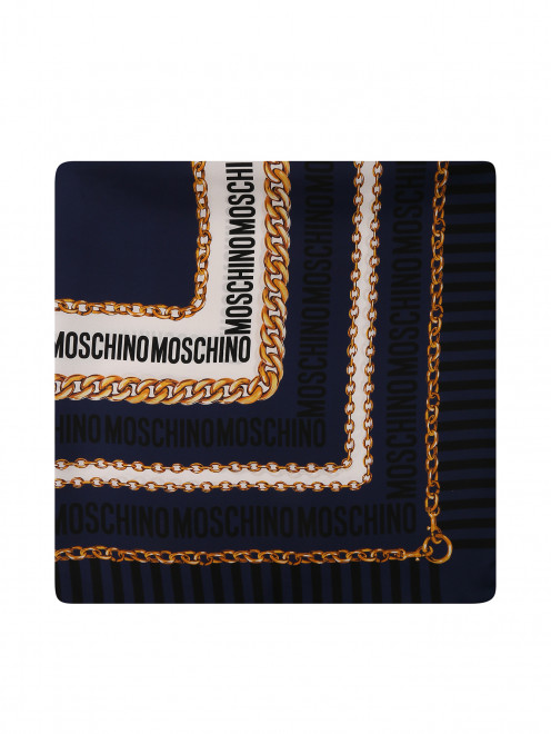 Платок из шелка с узором Moschino - Общий вид