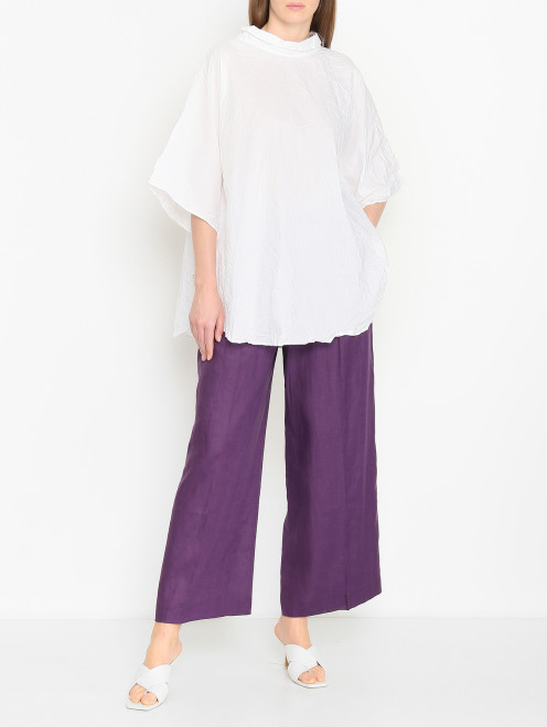 Свободная блуза из мятой ткани Liviana Conti - МодельОбщийВид