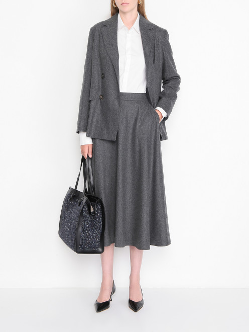 Двубортный жакет из шерсти Max Mara - МодельОбщийВид
