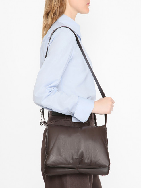 Сумка из кожи с ремнем Sportmax - МодельВерхНиз