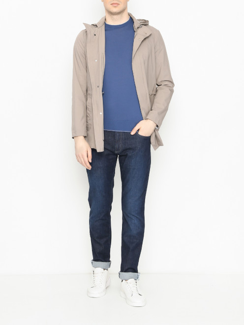 Футболка с круглым вырезом из хлопка Doriani Cashmere - МодельОбщийВид