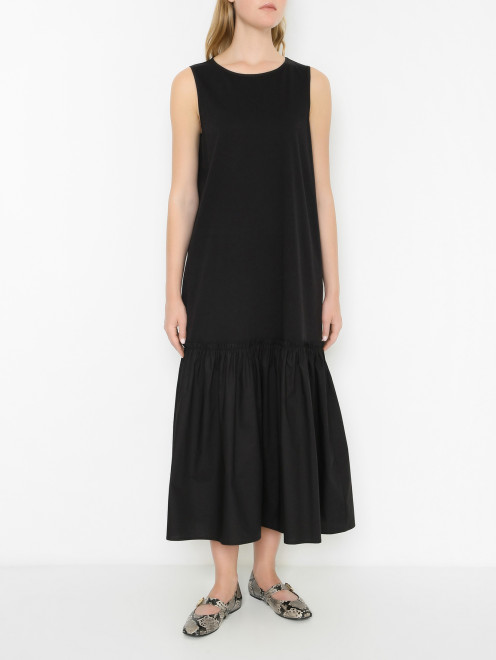 Трикотажное платье из хлопка Weekend Max Mara - МодельВерхНиз