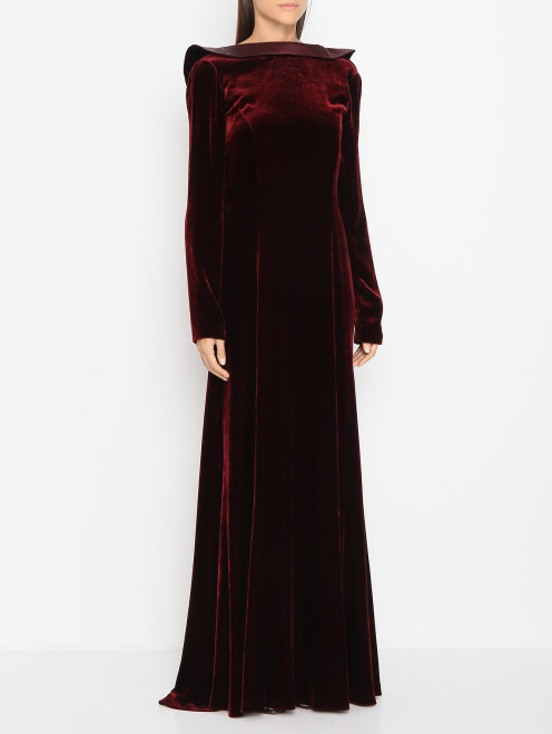Платье-макси из бархата Alberta Ferretti - МодельВерхНиз