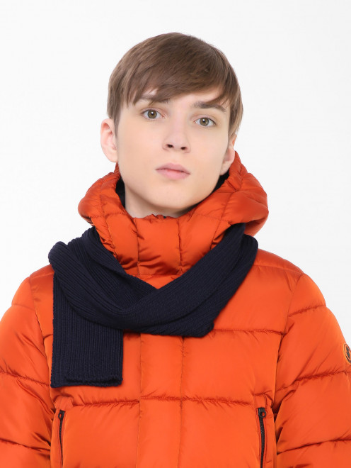 Однотонный шарф из шерсти Aletta Couture - МодельВерхНиз
