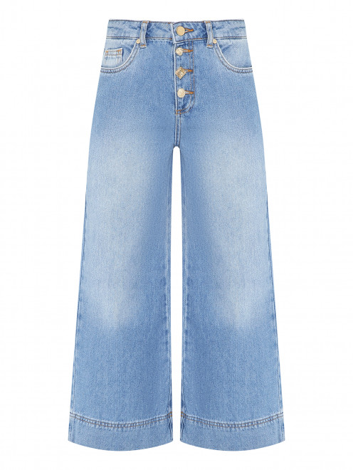 Широкие джинсы с декоративными пуговицами PINKO - Общий вид
