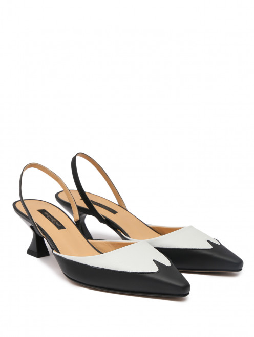 Черно-белые туфли с открытым задником Marina Rinaldi - Общий вид