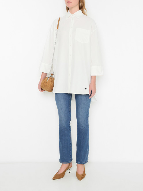 Удлиненная рубашка из хлопка Weekend Max Mara - МодельОбщийВид