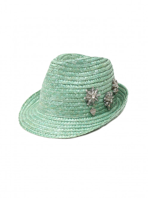 Шляпа из соломы с декором IL Trenino - Общий вид