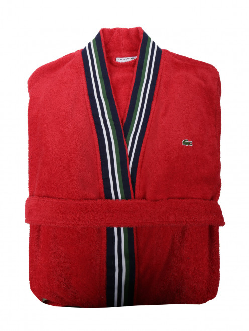 Халат из хлопка с декором Lacoste - Общий вид