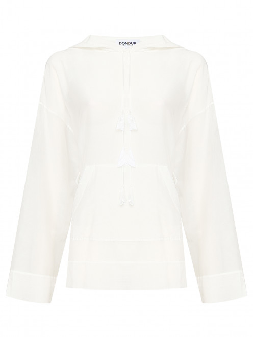 Блуза из хлопка и шелка с капюшоном Dondup - Общий вид