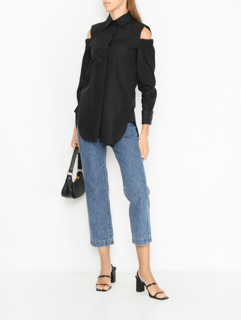 Джинсы прямого кроя из хлопка Max Mara - МодельОбщийВид