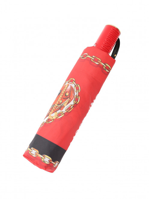 Складной зонт с ярким принтом Moschino - Обтравка1