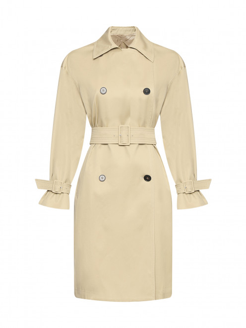 Плащ из хлопка с поясом Max Mara - Общий вид