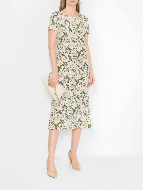 Платье из шелка с разрезами Weekend Max Mara - МодельОбщийВид