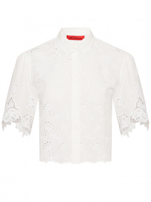 Блузка с вышивкой-ришелье Max&Co - Общий вид