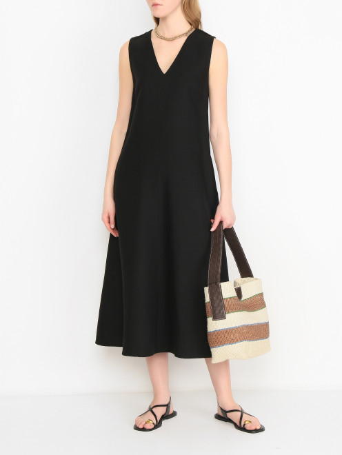Платье-макси с V-образным вырезом Weekend Max Mara - МодельОбщийВид
