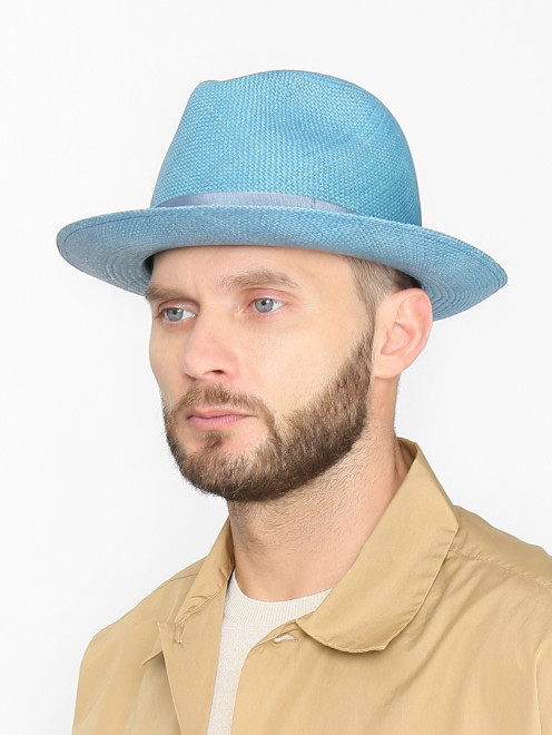 Шляпа из соломы с лентой Borsalino - МодельОбщийВид