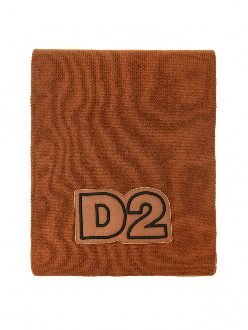 Шарф с логотипом из шерсти и хлопка Dsquared2 - Общий вид