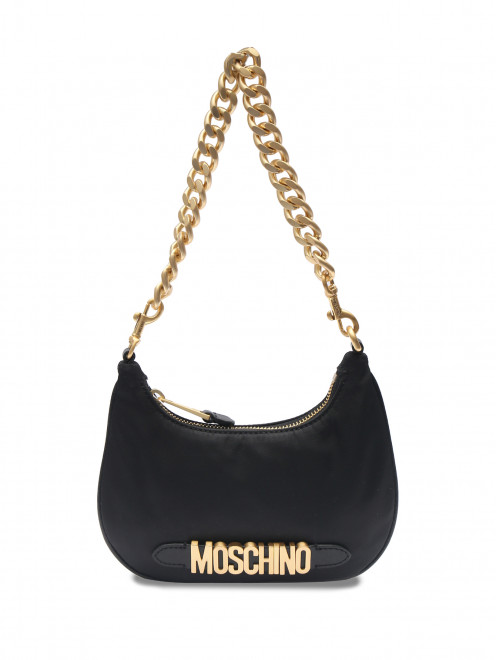 Мини-сумка текстиля с логотипом Moschino - Общий вид