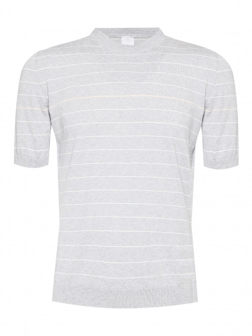 Трикотажная футболка из хлопка с узором полоска Eleventy - Общий вид