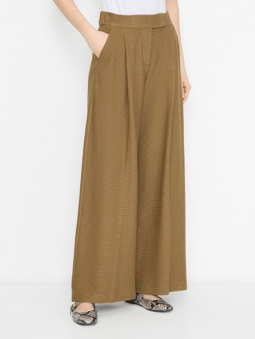 Широкие трикотажные брюки Max Mara - МодельВерхНиз