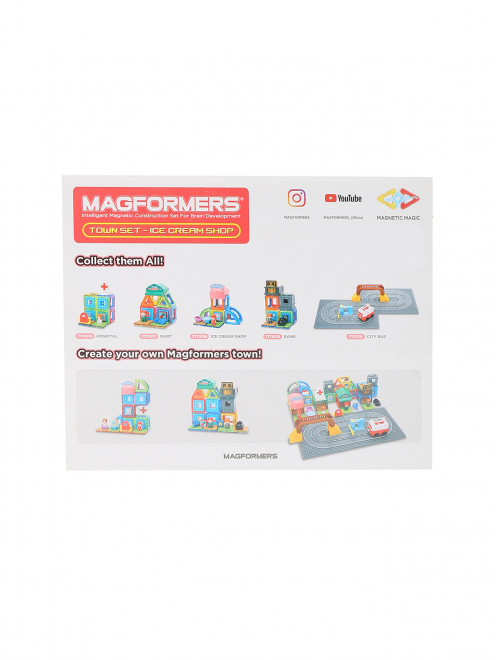 Магнитный конструктор MAGFORMERS Town Set-Ice cream shop Magformers - Обтравка1