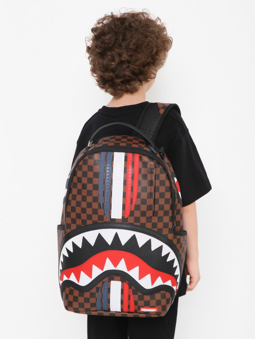 Комбинированный рюкзак с узором Sprayground - МодельВерхНиз