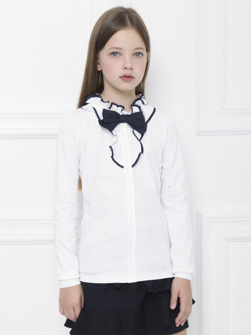 Блуза трикотажная со съемным декором Aletta Couture - МодельВерхНиз