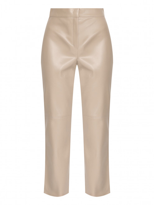 Брюки из эко-кожи прямого кроя Max Mara - Общий вид
