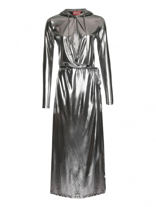 Платье с капюшоном с металлическим отблеском Diesel - Общий вид