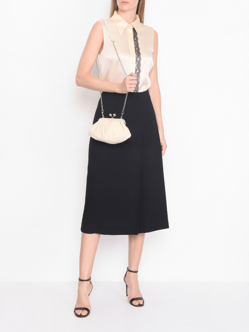 Сумка из кожи на цепочке Weekend Max Mara - МодельОбщийВид
