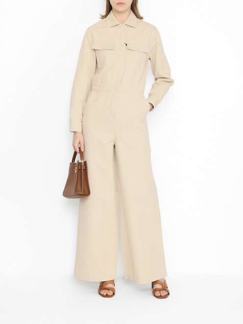 Комбинезон из денима на пуговицах Weekend Max Mara - МодельОбщийВид