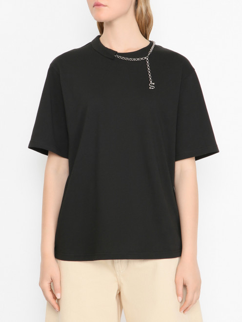 Футболка из хлопка с цепочкой Sportmax - МодельВерхНиз
