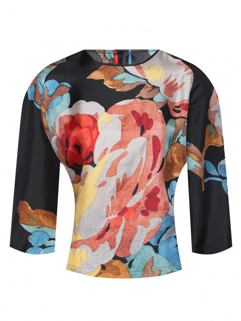 Блуза из шелка свободного кроя с узором Antonio Marras - Общий вид