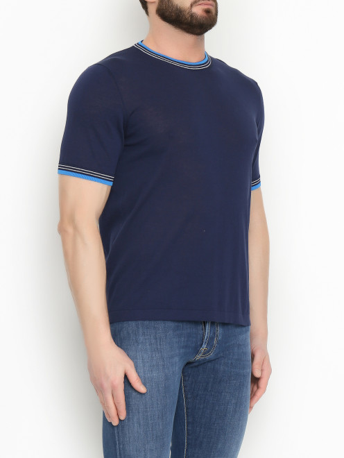 Трикотажная футболка из хлопка Isaia - МодельВерхНиз