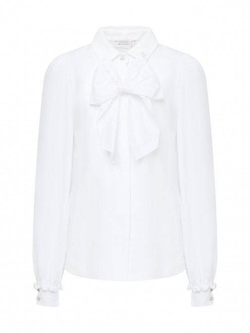 Трикотажная блуза с бантом MONNALISA - Общий вид