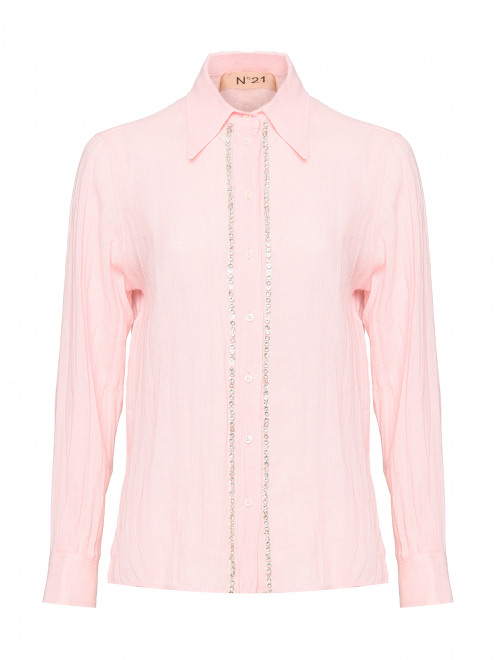 Блуза из льна со стразами N21 - Общий вид