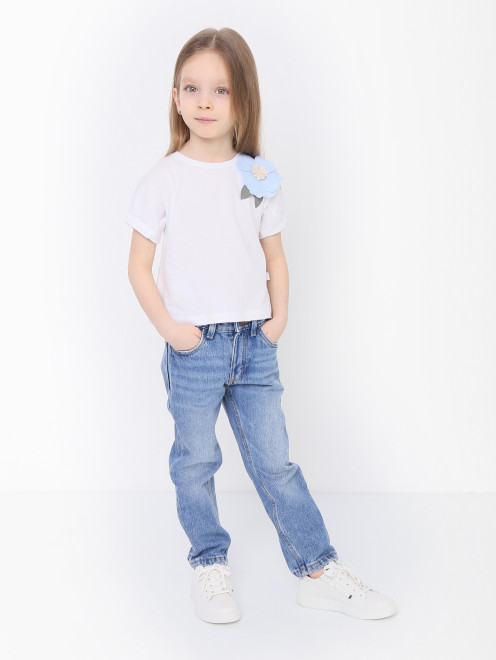 Хлопковая футболка с аппликацией Il Gufo - МодельОбщийВид