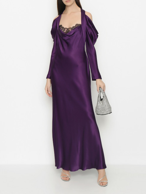 Платье-макси из смесового шелка Alberta Ferretti - МодельОбщийВид