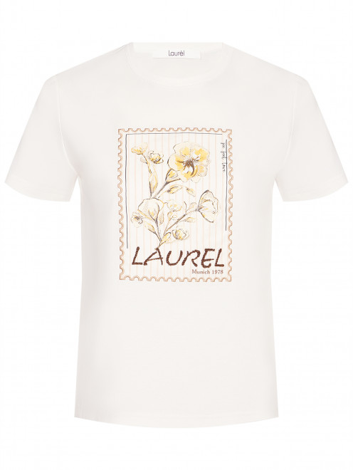 Хлопковая футболка с узором Laurel - Общий вид