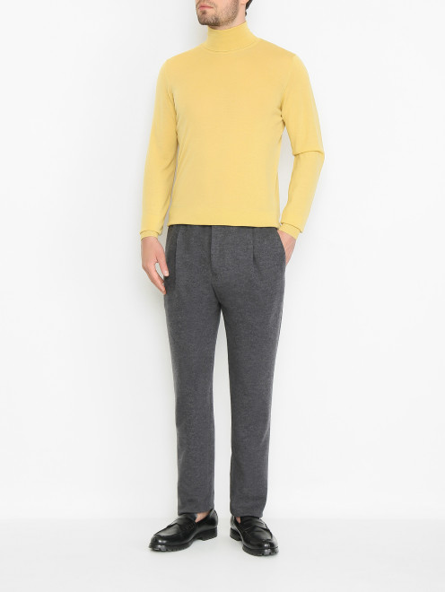 Водолазка из шерсти мелкой вязки Piacenza Cashmere 1733 - МодельОбщийВид