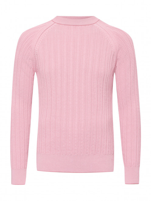 Джемпер из хлопка с вышивкой Piacenza Cashmere 1733 - Общий вид