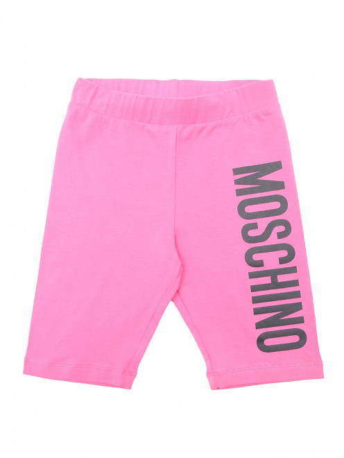 Шорты из хлопка с логотипом Moschino - Общий вид
